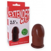 Коричневый латексный удлинитель пениса 2.5 in - Sitabella - во Владикавказе купить с доставкой