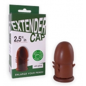 Коричневый латексный удлинитель пениса 2.5 in с шипиками - Sitabella - во Владикавказе купить с доставкой
