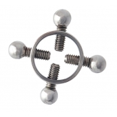 Серебристые зажимы для сосков на винтах - ToyFa - купить с доставкой во Владикавказе