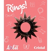 Чёрное эрекционное кольцо Rings Cristal - Lola Games - во Владикавказе купить с доставкой