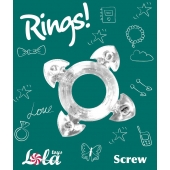 Прозрачное эрекционное кольцо Rings Screw - Lola Games - во Владикавказе купить с доставкой