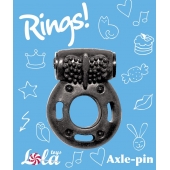 Черное эрекционное кольцо с вибрацией Rings Axle-pin - Lola Games - во Владикавказе купить с доставкой