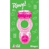 Розовое эрекционное кольцо с вибрацией Rings Ringer - Lola Games - во Владикавказе купить с доставкой