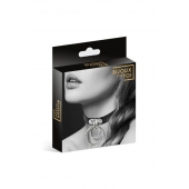 Черный чокер с двумя кольцами - Bijoux Pour Toi - купить с доставкой во Владикавказе