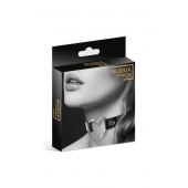 Чёрный чокер с кольцом в форме сердца - Bijoux Pour Toi - купить с доставкой во Владикавказе