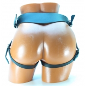 Трусы с фиксацией гигантской насадки кожаными ремешками - БДСМ Арсенал - купить с доставкой во Владикавказе