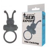 Чёрное эрекционное кольцо в форме букашки с вибрацией - Sex Expert - во Владикавказе купить с доставкой
