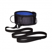 Чёрно-синий неопреновый ошейник с поводком - Sitabella - купить с доставкой во Владикавказе
