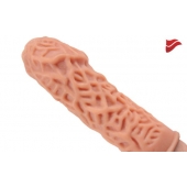 Насадка на фаллос с рельефными складочками - 14,7 см. - KOKOS - во Владикавказе купить с доставкой