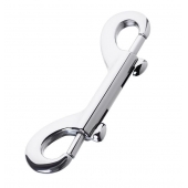 Серебристый двухсторонний карабин TOYFA Metal - ToyFa - купить с доставкой во Владикавказе