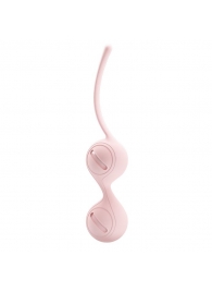 Нежно-розовые вагинальные шарики на сцепке Kegel Tighten Up I - Baile