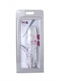 Прозрачная, закрытая насадка с шипами и точками - 13,5 см. - Toyfa Basic - во Владикавказе купить с доставкой