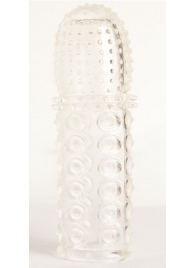 Прозрачная закрытая гелевая насадка - 13,5 см. - Toyfa Basic - во Владикавказе купить с доставкой