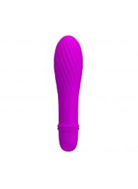 Лиловый вибратор Jonathan с бороздками - 12,3 см. - Baile