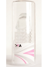 Гелевая прозрачная насадка с 2 отростками - 13 см. - Toyfa Basic - во Владикавказе купить с доставкой