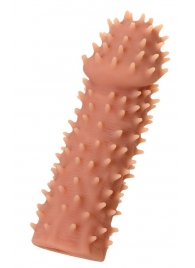 Телесная насадка на фаллос с имитацией шипов KOKOS Extreme Sleeve 07 - 14,7 см. - KOKOS - во Владикавказе купить с доставкой