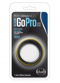 Черно-желтое силиконовое эрекционное кольцо Silicone Go Pro Cock Ring - Blush Novelties - во Владикавказе купить с доставкой