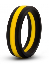 Черно-желтое силиконовое эрекционное кольцо Silicone Go Pro Cock Ring - Blush Novelties - во Владикавказе купить с доставкой