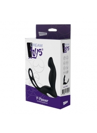 Черный вибромассажер простаты P-PLEASER W ERECTION ENHANCE - Dream Toys - во Владикавказе купить с доставкой