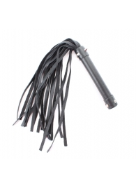 Черная длинная плеть с шипами - 55 см. - БДСМ Арсенал - купить с доставкой во Владикавказе