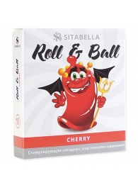 Стимулирующий презерватив-насадка Roll   Ball Cherry - Sitabella - купить с доставкой во Владикавказе