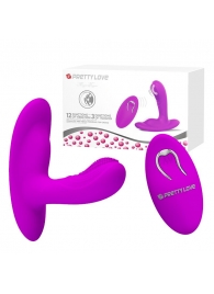 Лиловый вибромассажёр с движущимися шариками Magic Finger - Baile