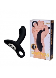 Черный силиконовый анальный вибромассажер Erokey - Erokay - во Владикавказе купить с доставкой