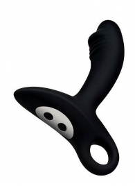 Черный силиконовый анальный вибромассажер Erokey - Erokay - во Владикавказе купить с доставкой