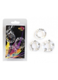 Набор из 3 прозрачных эрекционных колечек - Erowoman-Eroman - во Владикавказе купить с доставкой