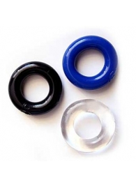 Набор из трех разноцветных эрекционных колец Erowoman-Eroman - Erowoman-Eroman - во Владикавказе купить с доставкой