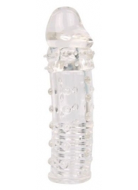 Закрытая прозрачная насадка-фаллос - 15 см. - Sex Expert - во Владикавказе купить с доставкой