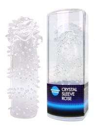 Закрытая прозрачная насадка в форме розы с креплением-колечком - 13 см. - Erowoman-Eroman - во Владикавказе купить с доставкой