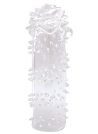 Закрытая прозрачная насадка в форме розы с креплением-колечком - 13 см. - Erowoman-Eroman - во Владикавказе купить с доставкой