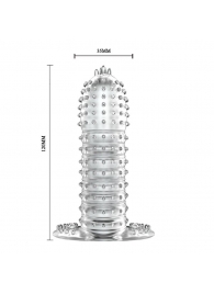 Закрытая прозрачная насадка Crystal sleeve - 12 см. - Erowoman-Eroman - во Владикавказе купить с доставкой