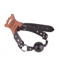 Кляп-шар классической формы и конструкции из натуральной кожи - Sitabella - купить с доставкой во Владикавказе