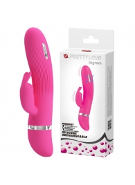 Розовый вибратор Ingram с электростимуляцией - 19,2 см. - Baile - купить с доставкой во Владикавказе