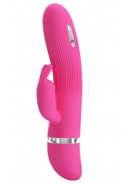 Розовый вибратор Ingram с электростимуляцией - 19,2 см. - Baile - купить с доставкой во Владикавказе