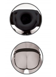 Черный полый страпон унисекс Hollow Strap-On - 14,5 см. - Pipedream - купить с доставкой во Владикавказе