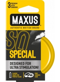 Презервативы с точками и рёбрами в железном кейсе MAXUS Special - 3 шт. - Maxus - купить с доставкой во Владикавказе