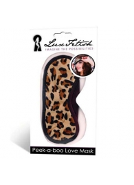 Леопардовая маска на глаза Peek-a-Boo - Lux Fetish - купить с доставкой во Владикавказе