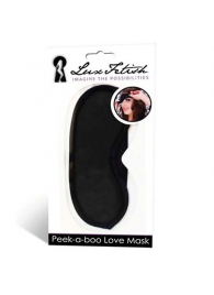 Черная маска на глаза Peek-a-Boo - Lux Fetish - купить с доставкой во Владикавказе