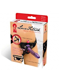 Черные неопреновые трусики для страпона - Lux Fetish - купить с доставкой во Владикавказе