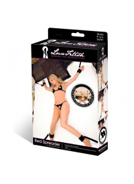 Две пары черных наручников, крепящиеся к матрасу - Lux Fetish - купить с доставкой во Владикавказе