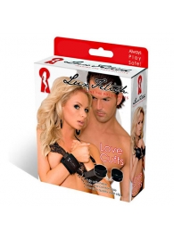 Бархатистые черные фиксаторы для рук или ног - Lux Fetish - купить с доставкой во Владикавказе