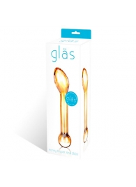 Золостистый стеклянный стимулятор простаты, 17 см. - Glas - во Владикавказе купить с доставкой