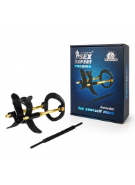 Черно-золотистый экстендер для пениса Sex Expert - Sex Expert - во Владикавказе купить с доставкой