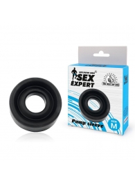 Чёрная силиконовая насадка на помпу размера M - Sex Expert - во Владикавказе купить с доставкой