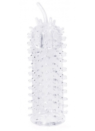 Закрытая рельефная насадка Crystal sleeve с усиками - 12 см. - Erowoman-Eroman - во Владикавказе купить с доставкой