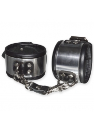 Эффектные серебристо-черные наручники с металлическим блеском - Sitabella - купить с доставкой во Владикавказе