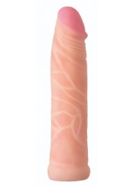 Телесная насадка без мошонки на Harness с коннектором BLACK LINE - 17,5 см. - LOVETOY (А-Полимер) - купить с доставкой во Владикавказе